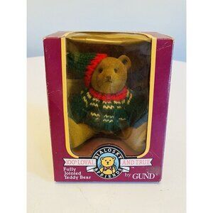Vtg Gund Bialosky & Friends Fully Jointed Christmas Teddy Bear Original Box 80s